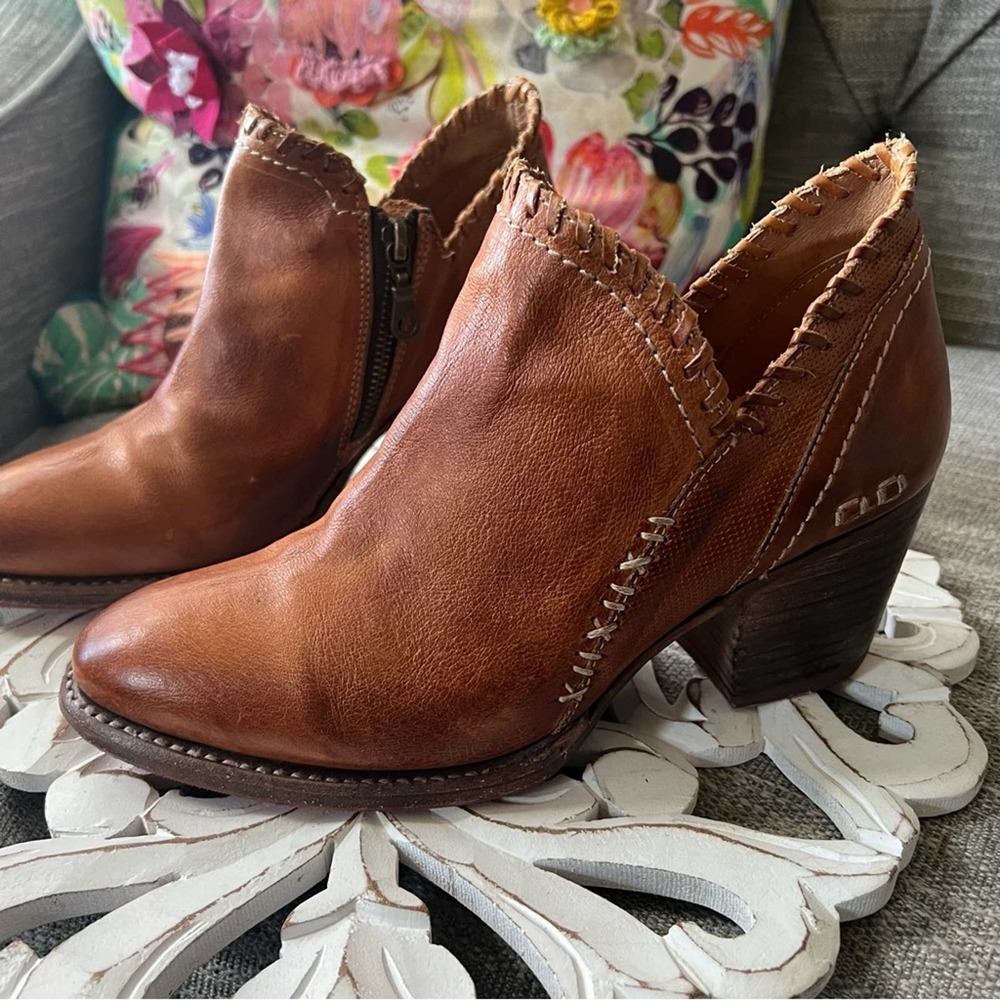 Bed Stu Leather Ankle Boots Heels Shoes Women’s 8